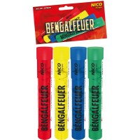 Bengalfeuer, versch. Farben, 4er-Btl. KAT F1