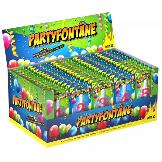 Partyfontänen mit Zahlen