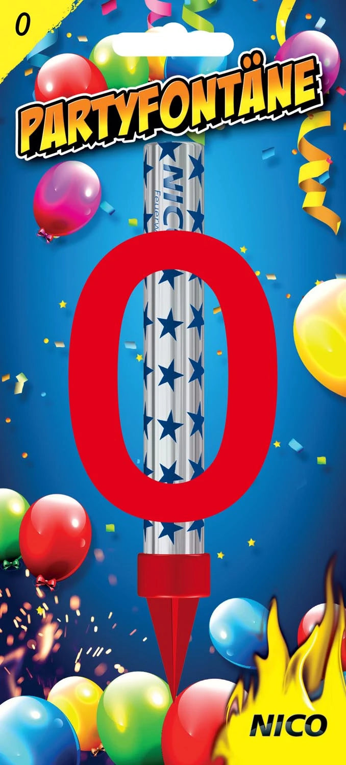 Partyfontänen mit Zahlen