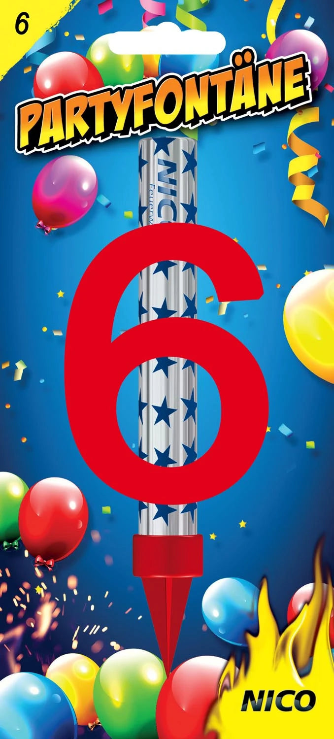 Partyfontänen mit Zahlen