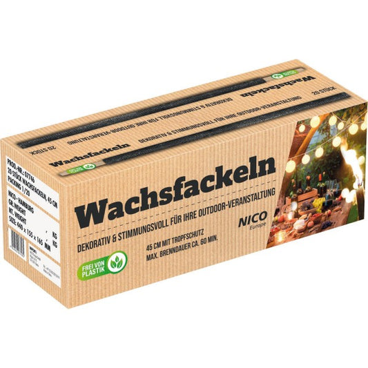 Wachsfackel, 45 cm, 1 Fackel