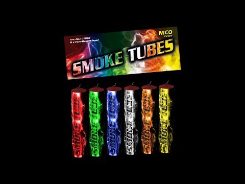 Smoke Tubes, versch. Farben, 6er-Btl., KAT T1